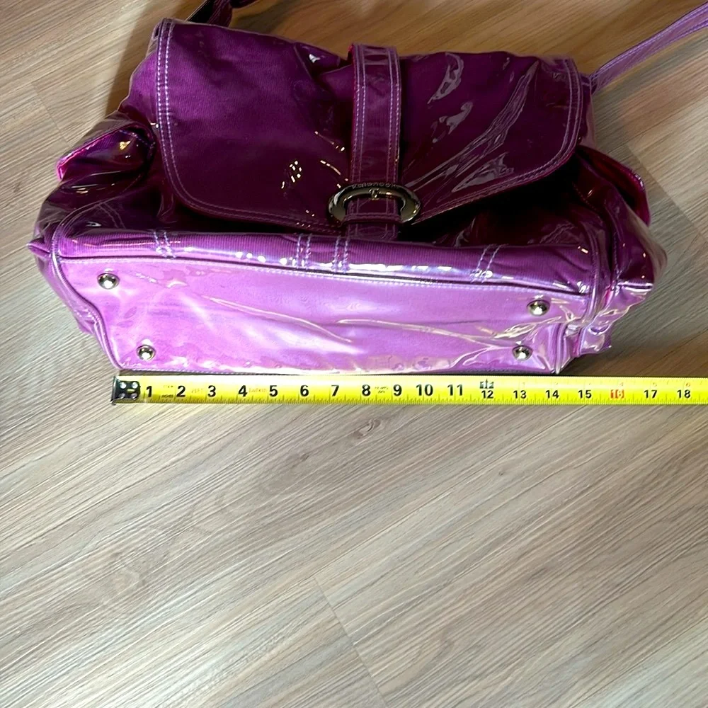 Kalencom Patent Leather Oversized Shoulder/Diaper Bag Purple NWOT Maternity Bold